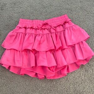 Day + moon Ruffle skort pink